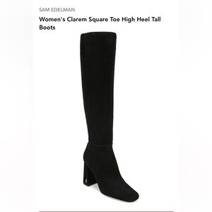 Sam Edelman black suede Clarem knee boots size 7